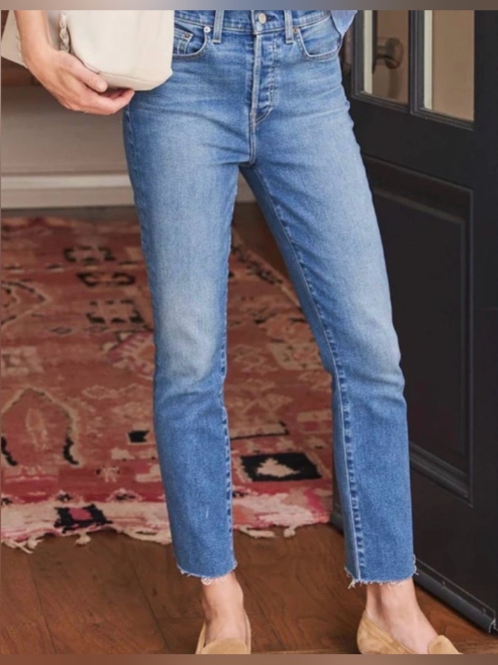 Frank & Eileen Cork Mid-Wash Straight Leg Jeans